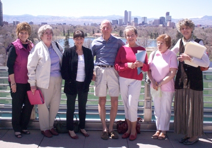 Members of Reunion Committee meet with museum staff 4/14/08 to finalize Saturday Night at the Museum Dinner event. L to R  Diane Faull, Kit Cooley, Carol Lavitt, Chuck Fetterhoff, Caroline Rosno, Marilyn McClurg, Judi Weaver