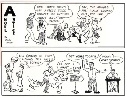 Cartoon from School Paper
(Judy Thompson archives)